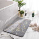 Neue Badematte Flanell Bronzierung Druck Saugfähige Anti-Rutsch-Matte Wohnzimmer Teppich WC Schlafzimmer Fußmatte Badezimmer Zubehör