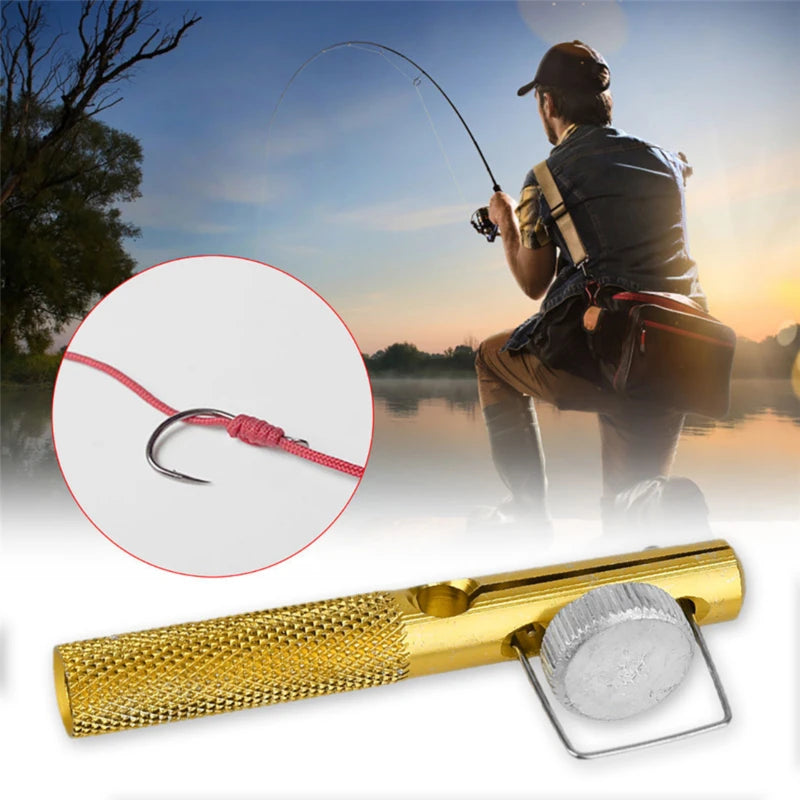 Full Metal Fishing Hook Knotting Tool & Tie Hook Loop Making Device & Hooks Decoupling remover Carp Fishing Accessory