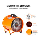 SucceBuy Industrial Exhaust Fan 10/12 inch Ventilation Fan Ventilator with 5M PVC Duct Exhaust Blower for Home Workplace Factory