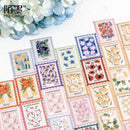 45 Stk./Packung Stempel Stil Blumen Aufkleber Set für Journal Planer Diy Basteln Scrapbooking Verzierung Tagebuch