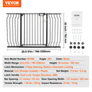 SucceBuy Baby Gate 28/30/36 Inches High Dog Gate Easy Step Walk Thru Child Pet Security Pressure Mount Kit Wall Cups Doorways