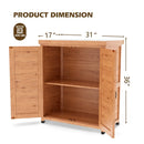 Potting Bench with Storage Cabinet and Metal Table Top for Outdoor Patio,Outdoor Work Station Table, Versatile Use