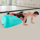 Air Roller Gymnastik-Fass Rückwärtssalto Trainer Yoga-Training aufblasbare Gymnastikmatten faltbar mit Luftpumpe, Grün