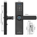 Intelar X1 Tuya Wifi Biometric Fingerprint Handle Lock Smart door Lock remote Unlock Keyless Entry Electronic Digital Door Lock