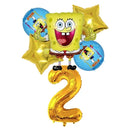 Cartoon Yellow Sponge-Bob Theme Party Supplies Disposable Tableware Plate Cup Tablecloths Balloons For Kids Birthday Baby Shower