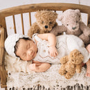 Baby Photography Knitted Clothing Cute Bear Dolls Baby Tassel Pillow Blanket Photo Props Newborn Photo Jumpsuit + Hat Costume