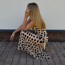 The Riviera | Polka-Dot Scarf-Sling Beach Maxi Dress