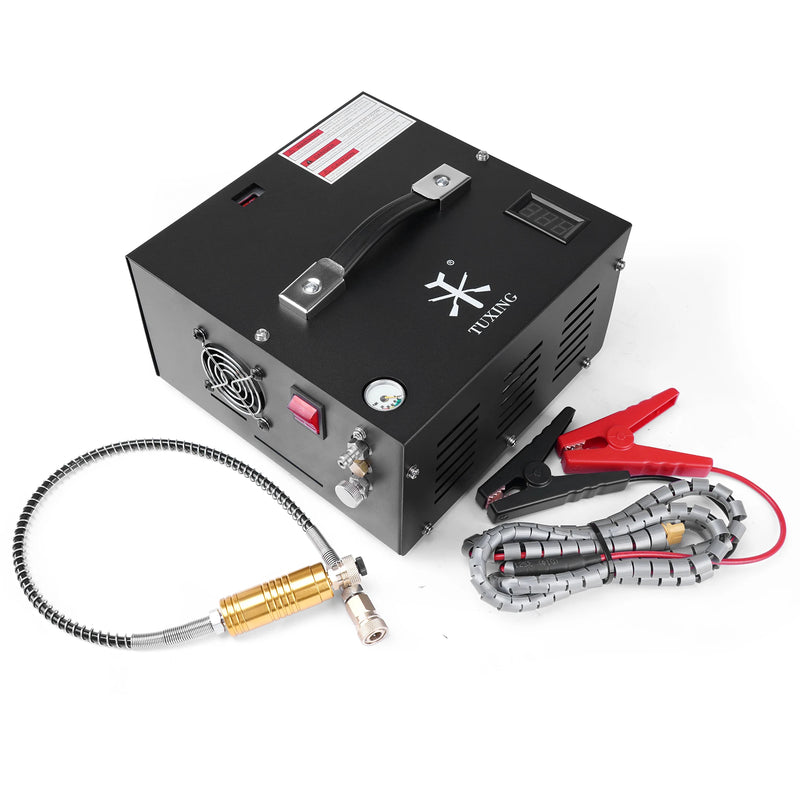 TUXING TXES061 Air Compressor PCP 4500Psi 300Bar High Pressure Electric Pump Built-in transformer For Paintball, Hunting, Diving