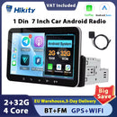 Hikity 2+32G Android 1 Din Car Stereo Radio Carplay Multimedia Player with Android auto Bluetooth WiFi GPS FM Radio Split-Screen
