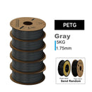 KINGROON 3D Printer Filament PLA PETG TPU ABS 5KG Bundle Black White Gray 1.75mm No bubbles Plastic 5x1kg/Roll , Random Spool