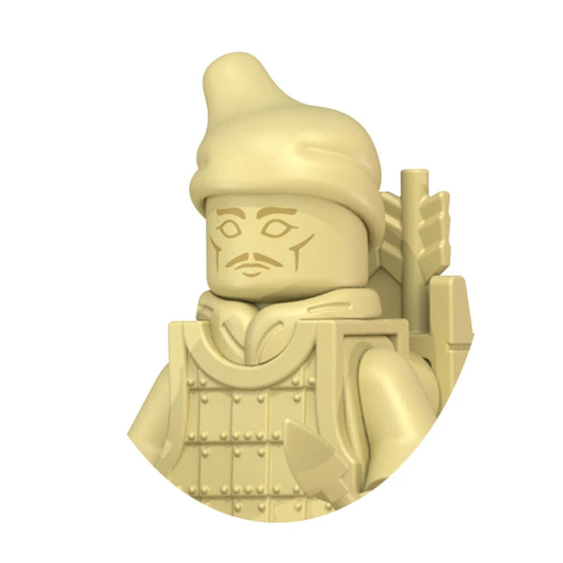 Ancient Chinese Soldier Qin Shihuang Han Ming Dynasty Liu Bang Terracotta Warriors Building Blocks Kids Bricks Toys Boys Gifts