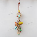 Bird Shredding Toys Wooden Blocks Colorful Parrot Chewing Foraging Hanging Toy for Parakeets Love Birds Budgies