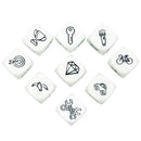 D6 Dice Set Telling Story Cube High Quality Acrylic 6 Sided Dice Funny Engraved Patterns For Children Education Toys And Games