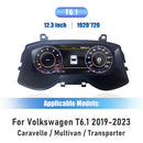 Wowuseful Digitales Armaturenbrett Cluster für VW T6.1 Transporter Crafter Skoda Kodiaq Octavia Superb MK3 Paneel Cockpit