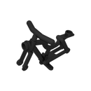 Gobricks 10PCS 4719 Bicycle Bricks Frame Solid or Hollow Stud Parts Compatible MOC Building Block Adult Kids Education DIY Model