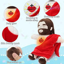 40CM Breathing Jesus Soothe Plush Toy for Kids Soft Soothing Jesus Plushies Comforting Jesus Heart Toy Easter Christmas Gifts