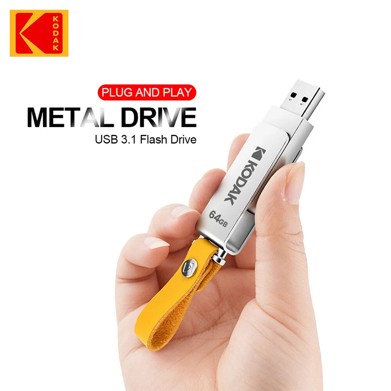 KODAK K133 Mini Metal USB Flash Drive 512GB 256GB 128GB 64GB Pendrive USB3.1 High Speed Memory Stick Unidad Flash for Laptop PC