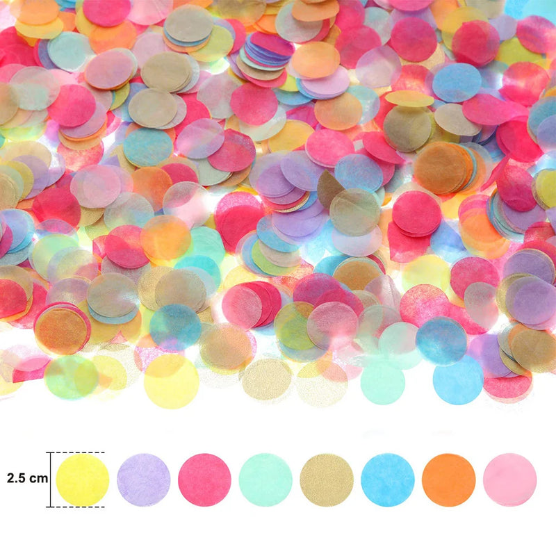 30 g Round Pastel Rainbow Pastel Tissue Confetti Dots for Wedding Baby Shower Graduation Birthday Party Decoration