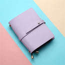 Soft PU Leather A5 Notebook Passport Style Solid Color Creative Fresh Loose-Leaf Notepad Student Stationery Diary Book 135x105mm