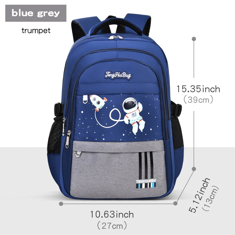 Elementary School Students Schoolbag Boys 1,2,3,4,5,6 Grades 6-12 Years Old Astronaut Shoulder Baglaptop Backpack Waterproof WEA