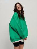 Wolfeel Oversized Hoodies & Sweatshirts for Women Autumn Winter Thick Warm Fleece Sweatshirt Girls Streetwear Loose Pullovers