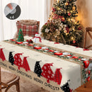 1 Piece, Merry Christmas Themed Christmas Tree Pattern Tablecloth + 4 Self-Adhesive Stickers, Christmas Atmosphere, Snowflake Christmas Tree Christmas Flower Ball Pattern, Embossed Edges, Suitable for Home Kitchen, Living Roo