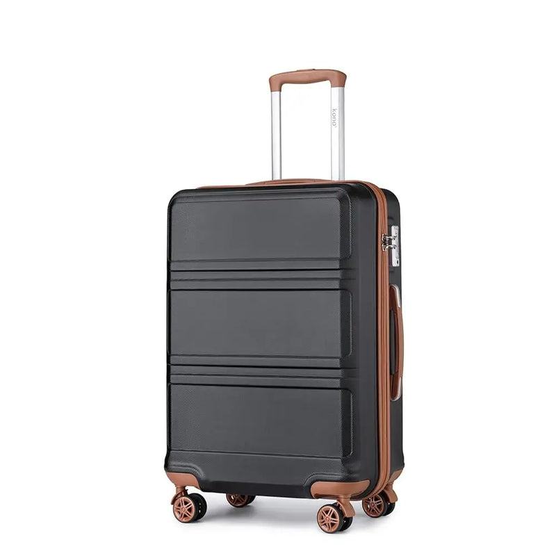 KONO TSA Lock, suitcase (M/L/XL) TONO Hard Case, Lightweight ABS Trolleys with Twin wheels