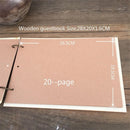 10/20/30/40 Pages Mr&Mrs Wedding Guest Sign Book Wooden Signature Guestbook DIY Photo Memory Book Album Anniversary Gift
