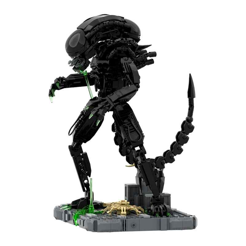 MOC Movie Alien Bricks Model Alien Drooling Monster Building Blocks Ripleys Powerloader Assembly Toys Children Birthday Gifts