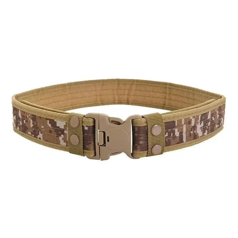 130cm Unisex Stretch Canvas Belt Quick Release Machine Washable Fashionable Braided Design Army Accessory Hunting Tactical Belts