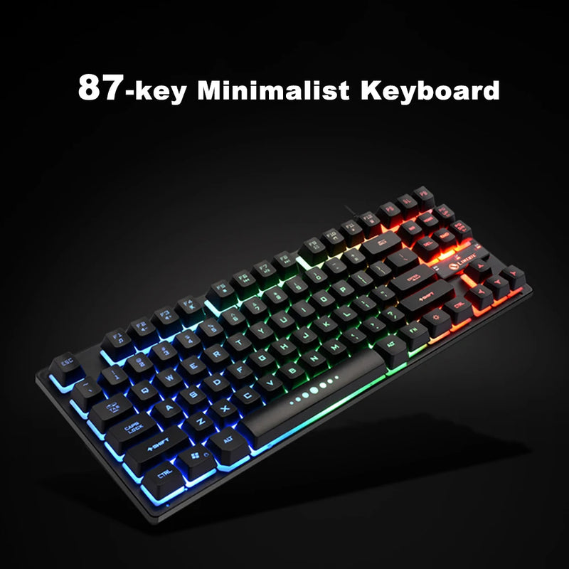 K87 Wired 87 Keys Mechanical Gamer Keyboard Gaming Keyboard Rgb Backlit For Desktop Pc Computer Gamer