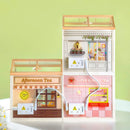 Robotime DIY Miniature Dollhouse Kit with Accessories Model Supply Store Kit with LED to Build Decent Birthday Gift