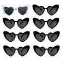 8pcs/6pcs Bachelorette Hen Party Sunglasses Black Heart Shaped Glasses Bride To Be Bridesmaid Gifts Wedding Bridal Shower Decor