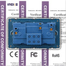 Double Wall Plug Socket 2 Gang 13A w/ 2 Charger USB Ports Outlets Flat Plate UK