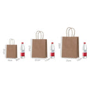 10pcs/lot Kraft Paper Bag with Handles Solid Color Gift Packing Bags for Store Clothes Wedding Christmas Supplies Handbags Kit
