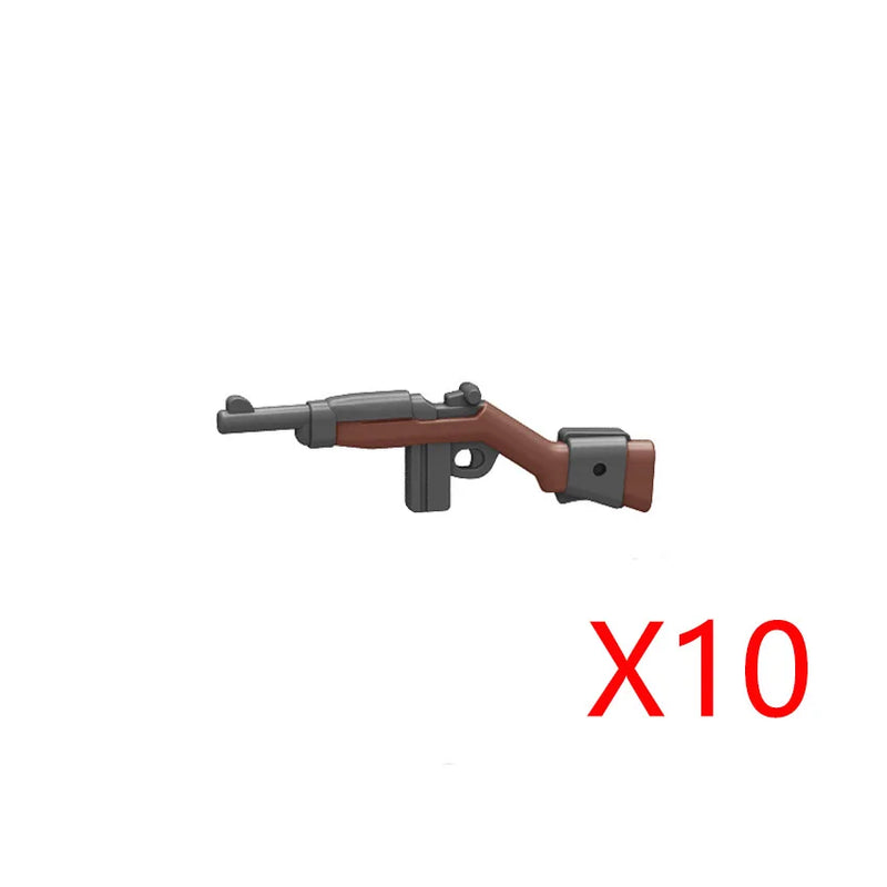 WWII Military Building Blocks Accessories Soldier Figures Weapons Box Rifle Submachine Gun AKM Shield Mini Brick Toy K003 Gift