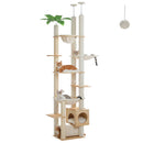 The Summit Tower | Floor-to-Ceiling Wooden Cat Tree with Hammock & Scratching Posts