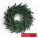 Round Christmas Wreath PE Flocking Wreath Christmas Door Decoration Pendant Diameter 55/60cm Garlands Home Decor