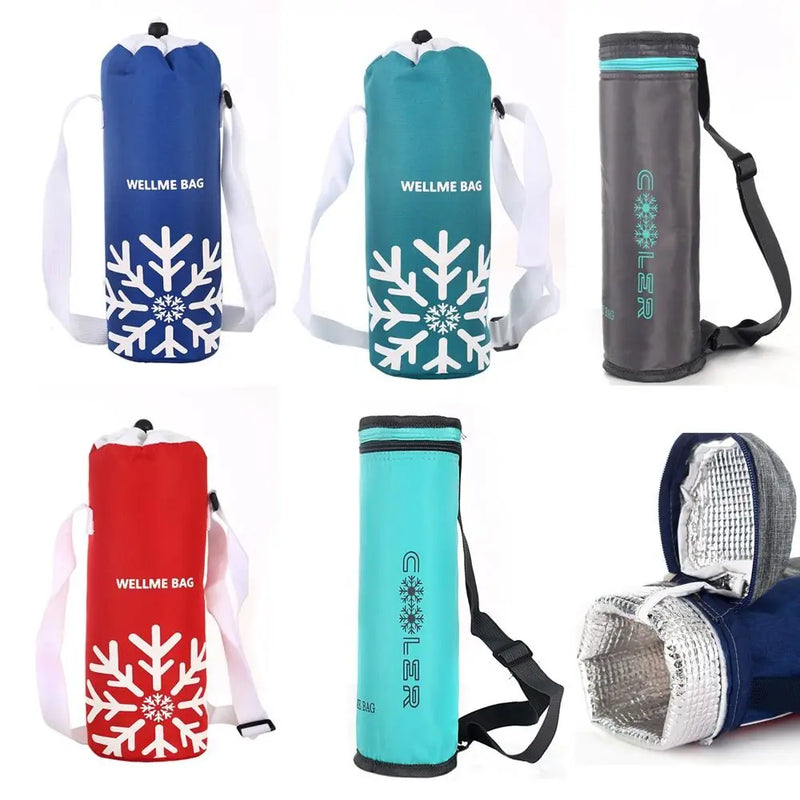 Portable Waterproof Thermal Insulated Bottle Cover Cooler Bags Collapsible Outdoor Sports Travel Insulated Water Bottle Warmer