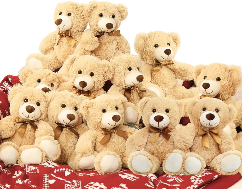 MorisMos 12 Pack Teddy Bears in Bulk 14 inch Teddy Bears for Kids Small Stuffed Animals Bulk