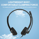 USB/3.5mm Plug Headphones Wired Call Center Headset Monaural Corded Operator Headphone with Microphone for Laptop PC Computer