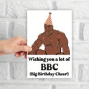1 pc funny birthday card with muscle boy birthday card, best gift for brothers, friends and family.