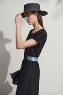 AMII Minimalist Summer Casual Dress for Women 2025 Solid Round Neck Sleeveless Dresses Lady Fashion Slim Straight Skirt 12512031
