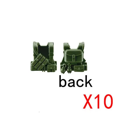 WW2 Military Building Blocks Mini Bricks Solider Figures Gifts Weapon Equipment Accessories USA Greman Vests Armor Toys For Kids