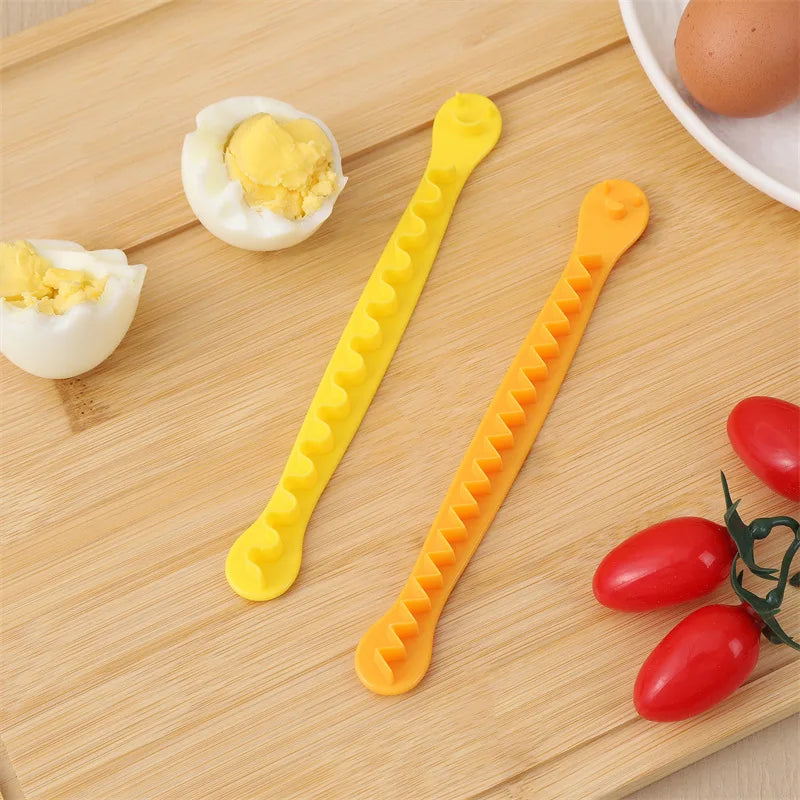 2 Pcs Fancy Cut Eggs Cooked Eggs Cutter Household Boiled Eggs Creative Tools Bento Cut Flower Shaper Kitchen Accessories