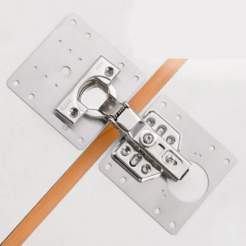 Hinge Repair Plate Resistant Stainless Steel Furniture Mounted Plate Cabinet Door Hinges Repair fixed plate Mount Tool