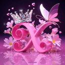 Huacan New Arrivals Diamond Painting Crown Letters  Full Drill Mosaic Butterfly Alphabet Art Wall Decor For Home Craft Kit