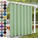 Custom Blackout Curtain Outdoor Waterproof Windproof Curtains Top Bottom Grommets Curtain for Balcony/Garden/Patio/Porch/Pool