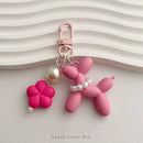The Koonsian | Faceted Flower-Embedded Acrylic Balloon Dog Keychain