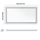 Jumbo-Large Illuminated LED Bathroom Mirror, Front and Backlit Lights, Wall Mounted, Touch Anti-fog Vanity Mirror